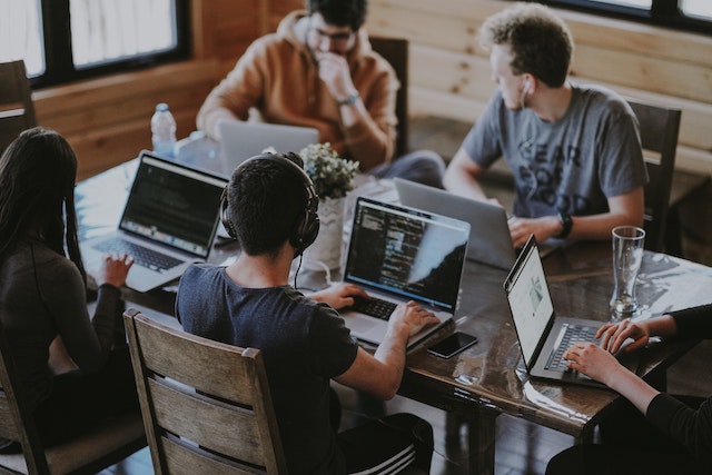 Software Development Team Works Efficiently