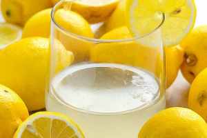 Drinking Lemon Water
