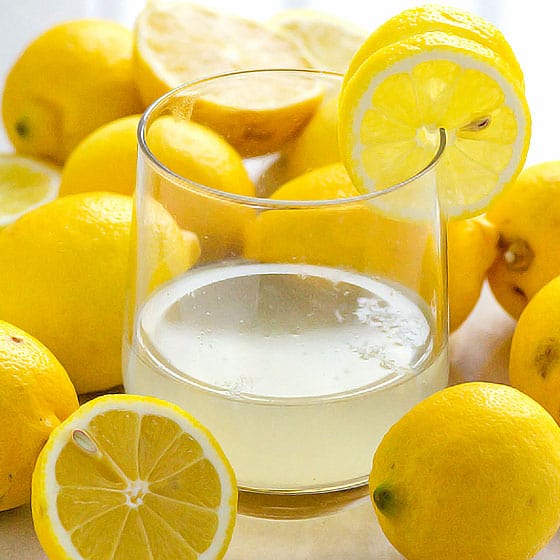 Drinking Lemon Water