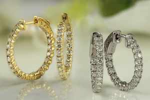 wear diamond hoop earrings