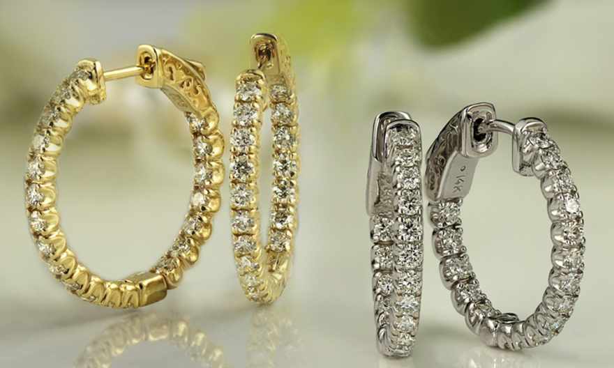 wear diamond hoop earrings